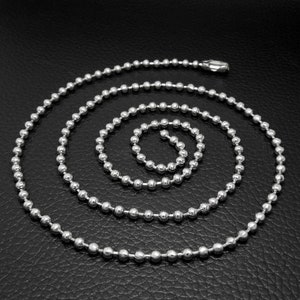 Edelstahl Kugelkette 50cm Halsketten Schmuckkette 1,5/2/3 mm Wählen Schmuck Basteln 3mm / 50cm