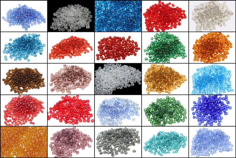 1 kilo Rocailles 3 mm 50 Pack 50 Colors Glass PERLEN Around 34000stk POSTEN Jewelry beads Seed Beads AM11