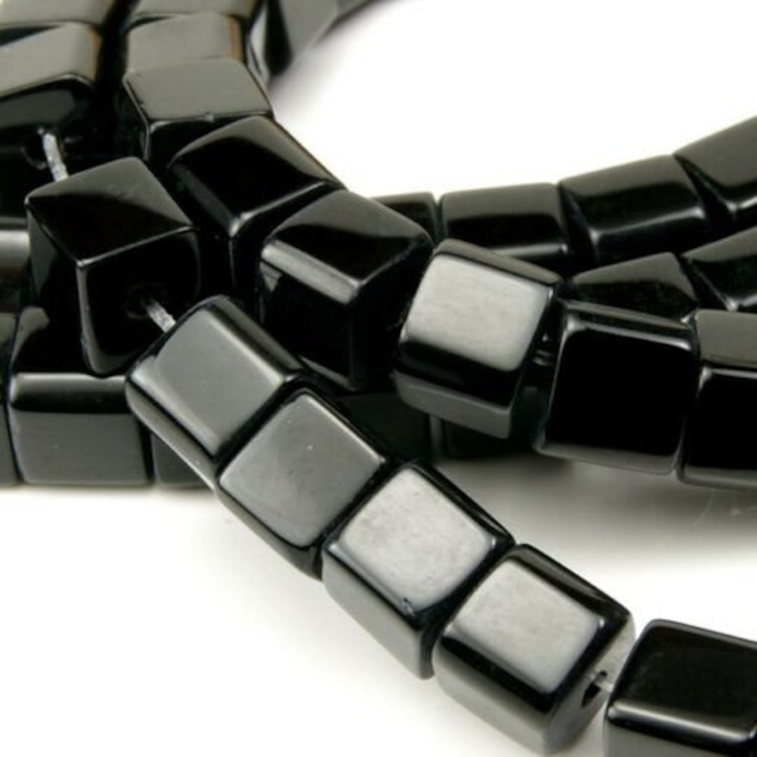 Bracelet Perles D'onyx Poli 8 Mm - Lithothérapie - Livraison Rapide De France
