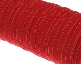 5m Samtband Rot 12mm Dekoband Schmuckband SCHLEIFENBAND Basteln Zierband Samtborte Zierborte Borte Band