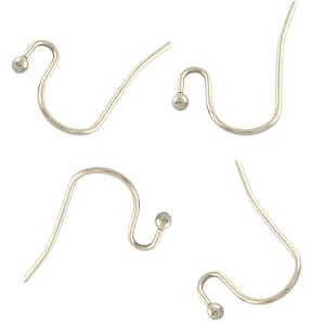 Pack of 10 stainless steel ear hooks earring with ball 22 mm earrings hoop earrings ear stud blanks stud earrings