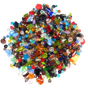 Glass Beads 500g / 1kg Mixed Crystal Bead Mix 4 mm to 30 mm Round Oval Cube Tube for Jewelry Crafts Wholesale image 2