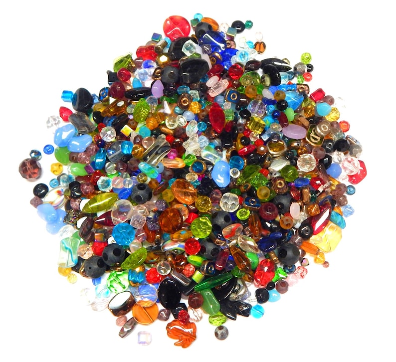 Glass Beads 500g / 1kg Mixed Crystal Bead Mix 4 mm to 30 mm Round Oval Cube Tube for Jewelry Crafts Wholesale image 2