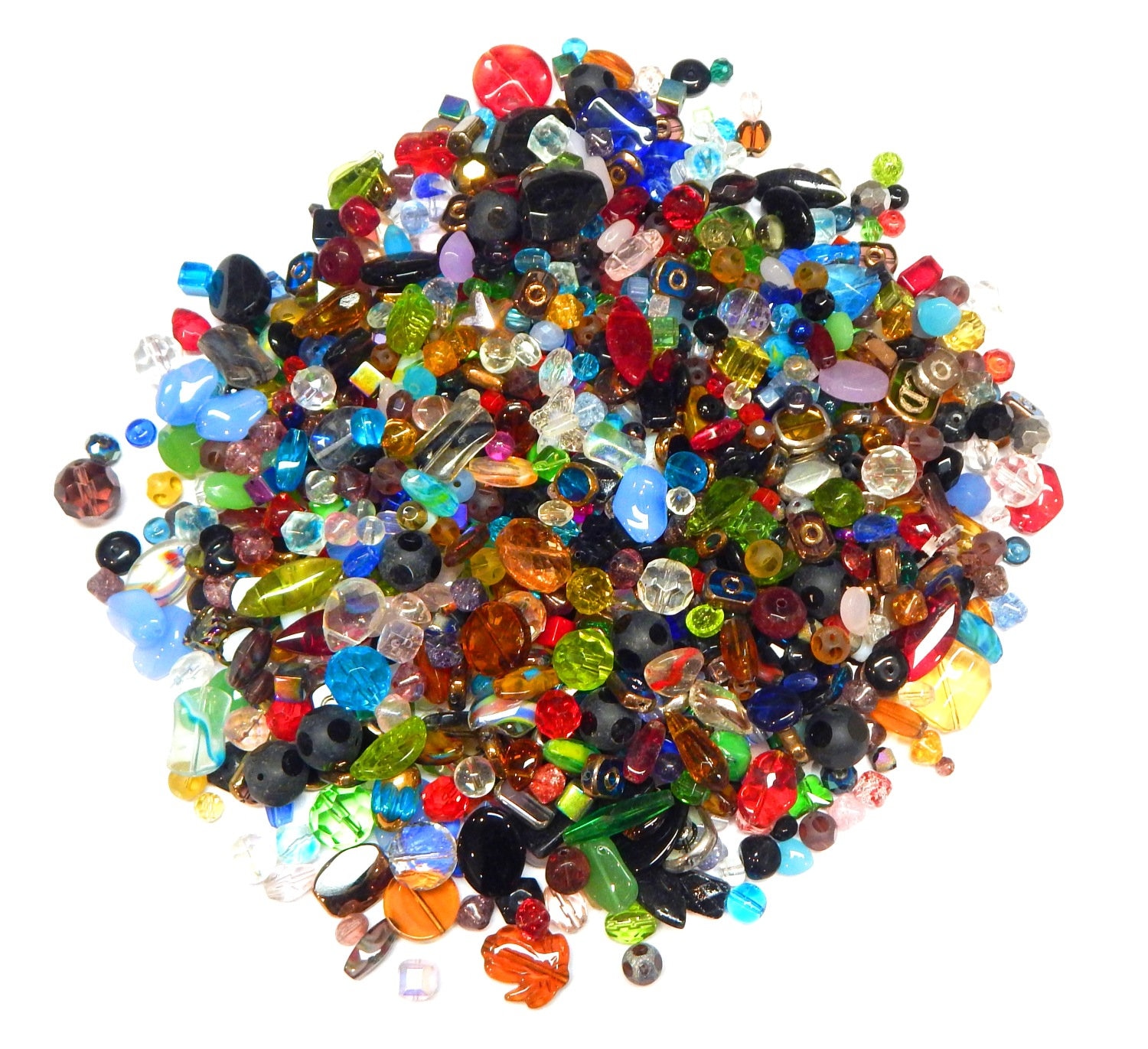 Bulk Lot Glass Beads for Jewelry Making Mix Cube Bicone Clear Glass Beads  10 lb