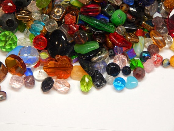 Glass Beads 500g / 1kg Mixed Crystal Bead Mix 4mm to 30mm Round