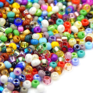 Rocailles beads 2 mm Preciosa Ornela Czech 9000 pieces glass beads 11/0 mixed color, seed beads 100g