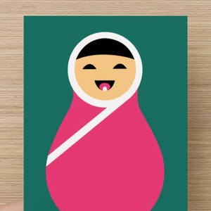 Carte de pronostics / Grossesse / Naissance / Baby Shower / Bébé asiatique