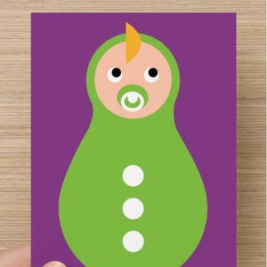 Prognosis card / birth / pregnancy / blond / red baby