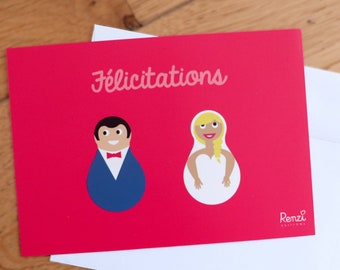 Carte Félicitations mariage / wedding