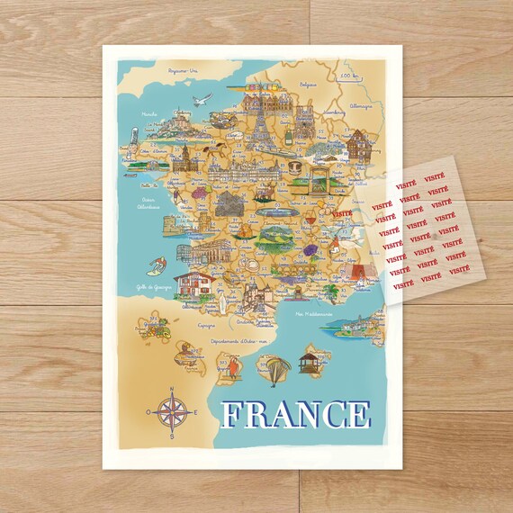 carte de france illustrée