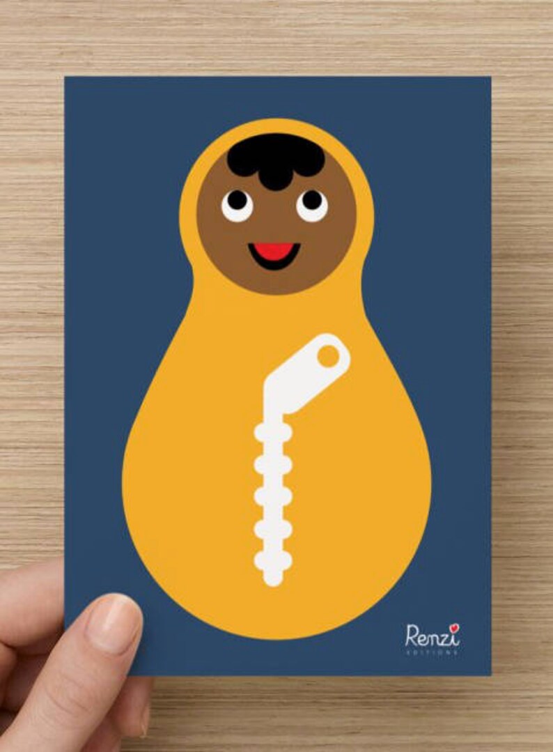Card of predictions / prognoses / birth / pregnancy / black baby image 1