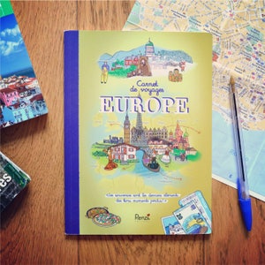 Cuaderno de Europa para rellenar (ilustrado, divertido, educativo) para adultos y niños
