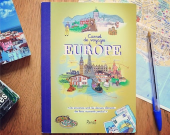 Europe notebook to fill out (illustrated, fun, educational) for adults and children