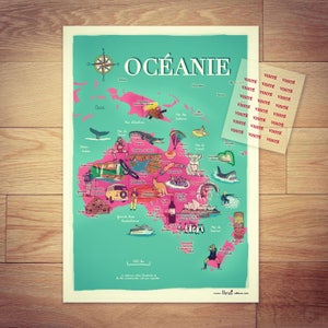Karte / Poster / Ozeanien / Australien