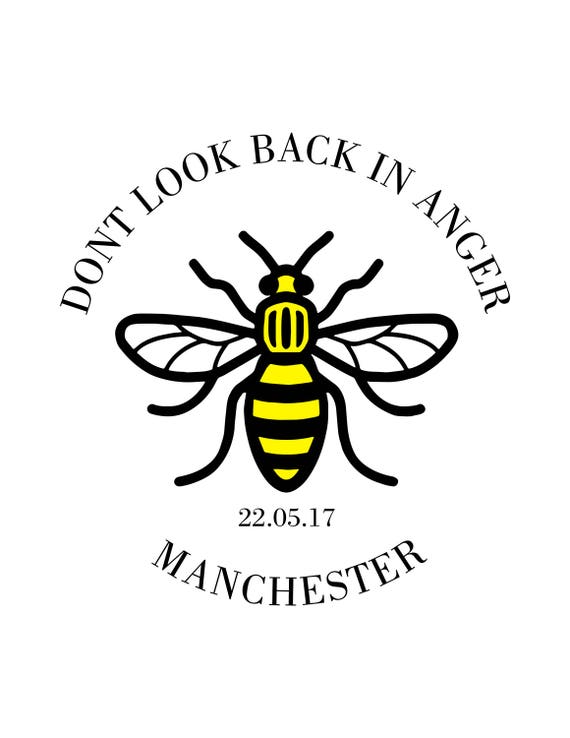 Dont Look Back In Anger Manchester Bumble Bee | Etsy