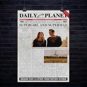 Last Children Of Dying Planet Save Plane Newspaper Article 20 inch x 30 inch 300Dpi Poster Digital Download