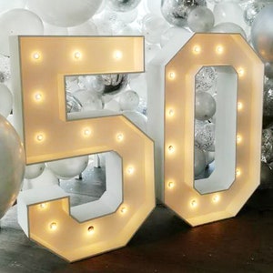 Custom lights numbers for decor event | Custom led letters | Big number lights | Large event numbers