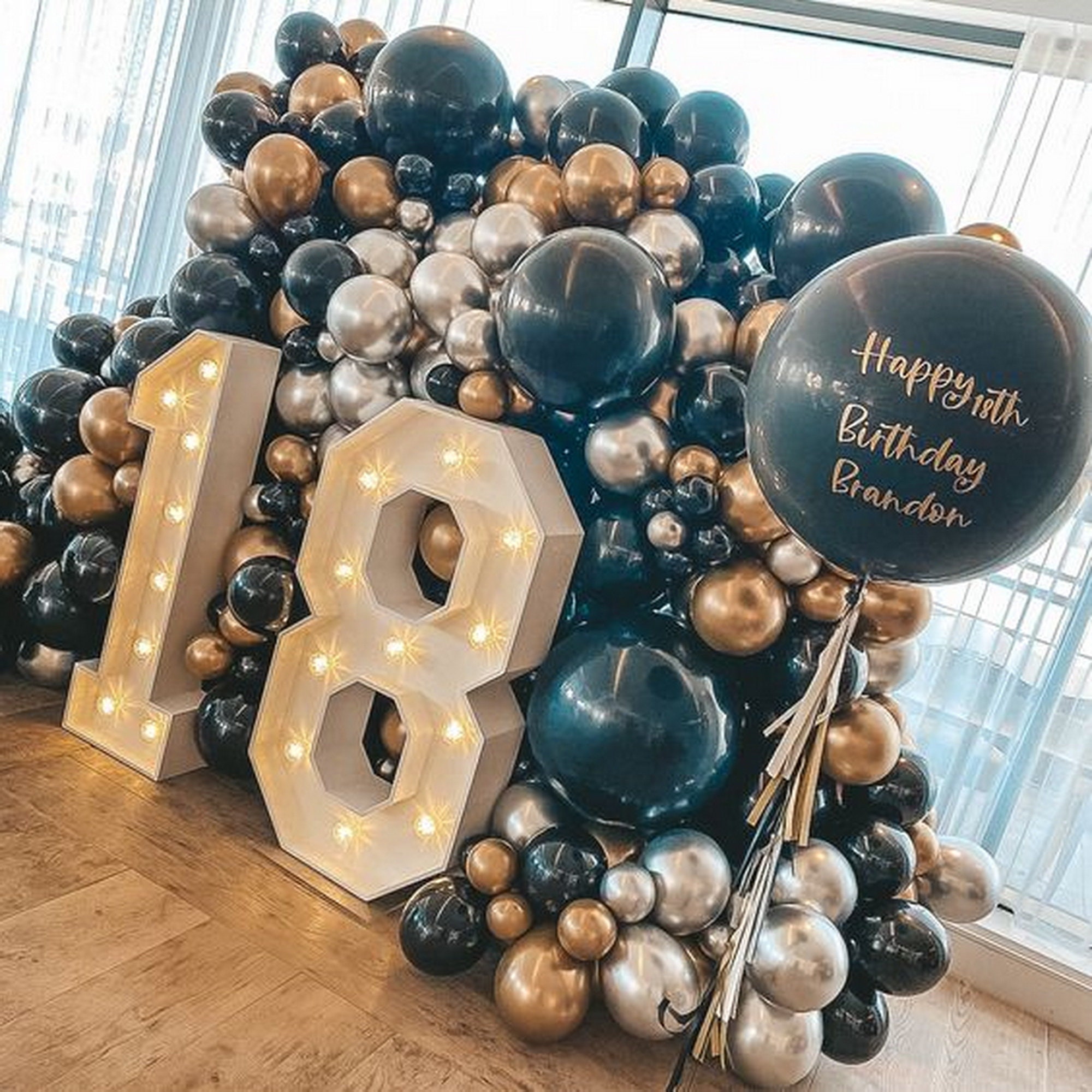 4ft Marquee Light up Numbers 16 Mosaic Numbers Frame for 16th Birthday  Party Large Cardboard with Light Bulbs Pre-Cut Kit Giant Cut-Out Thick Foam