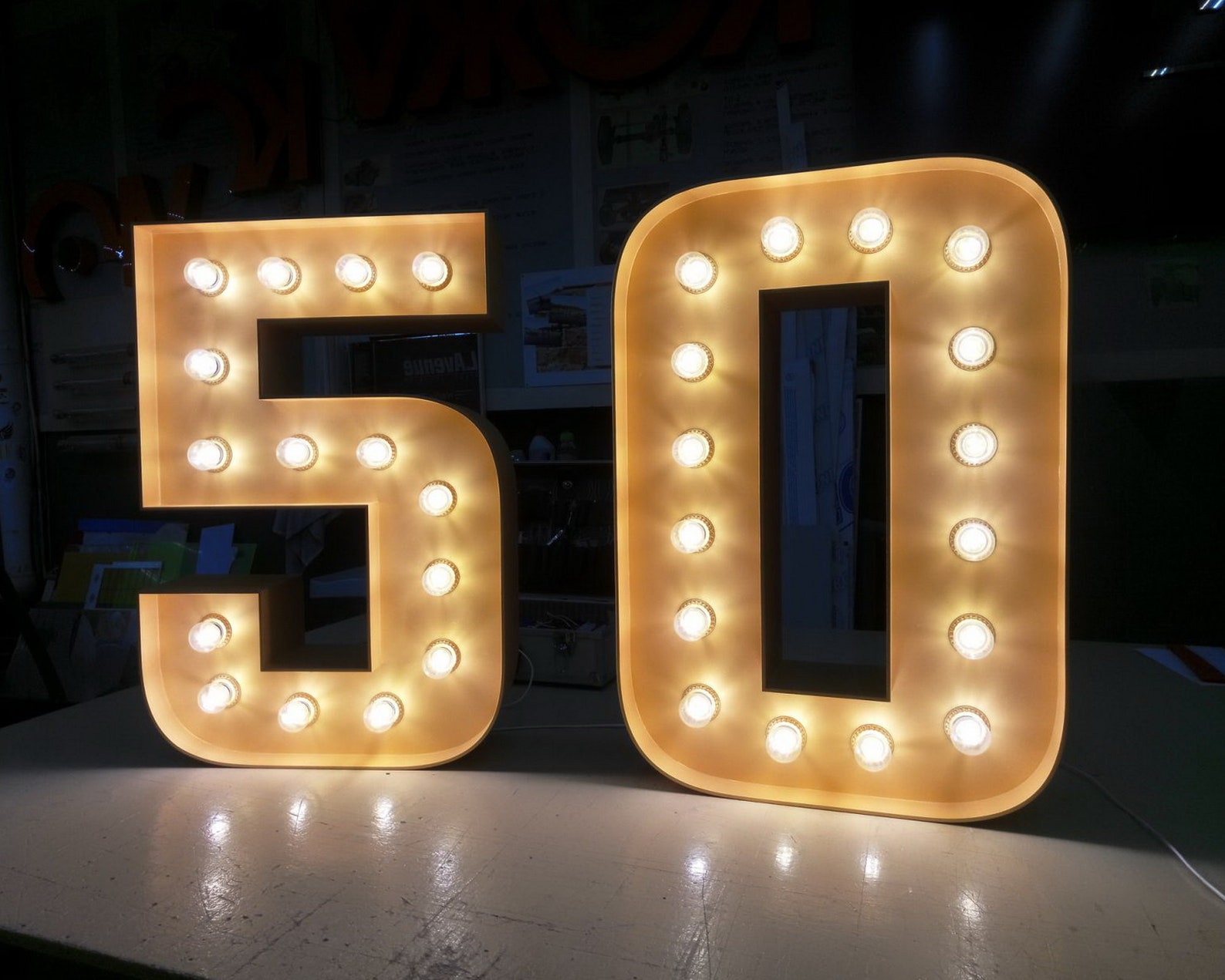 Birthday light up numbers illuminated Light letters Event | Etsy