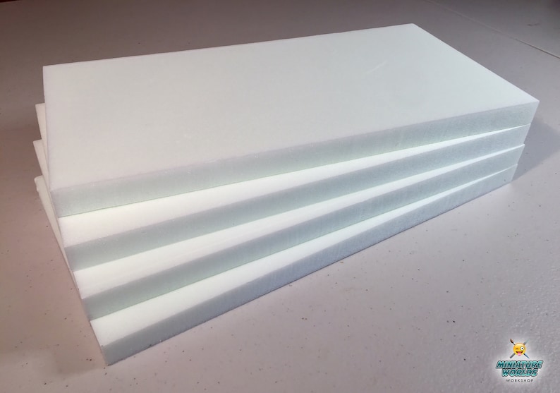 4 Piece high density XPS hobby foam sheet set 28cm L X 14cm W Etsy