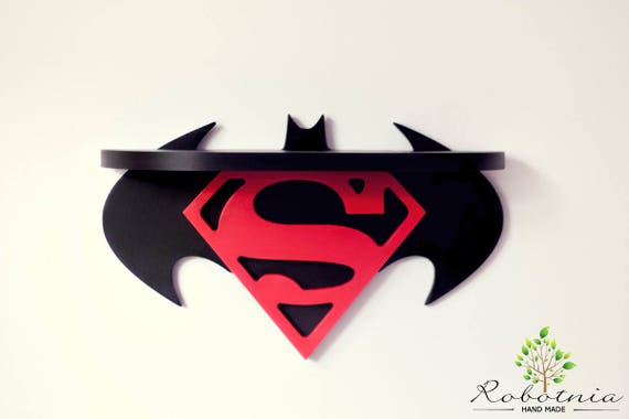 Batman Vs Superman Shelf Shelf For Baby Nursery Kids Room Etsy