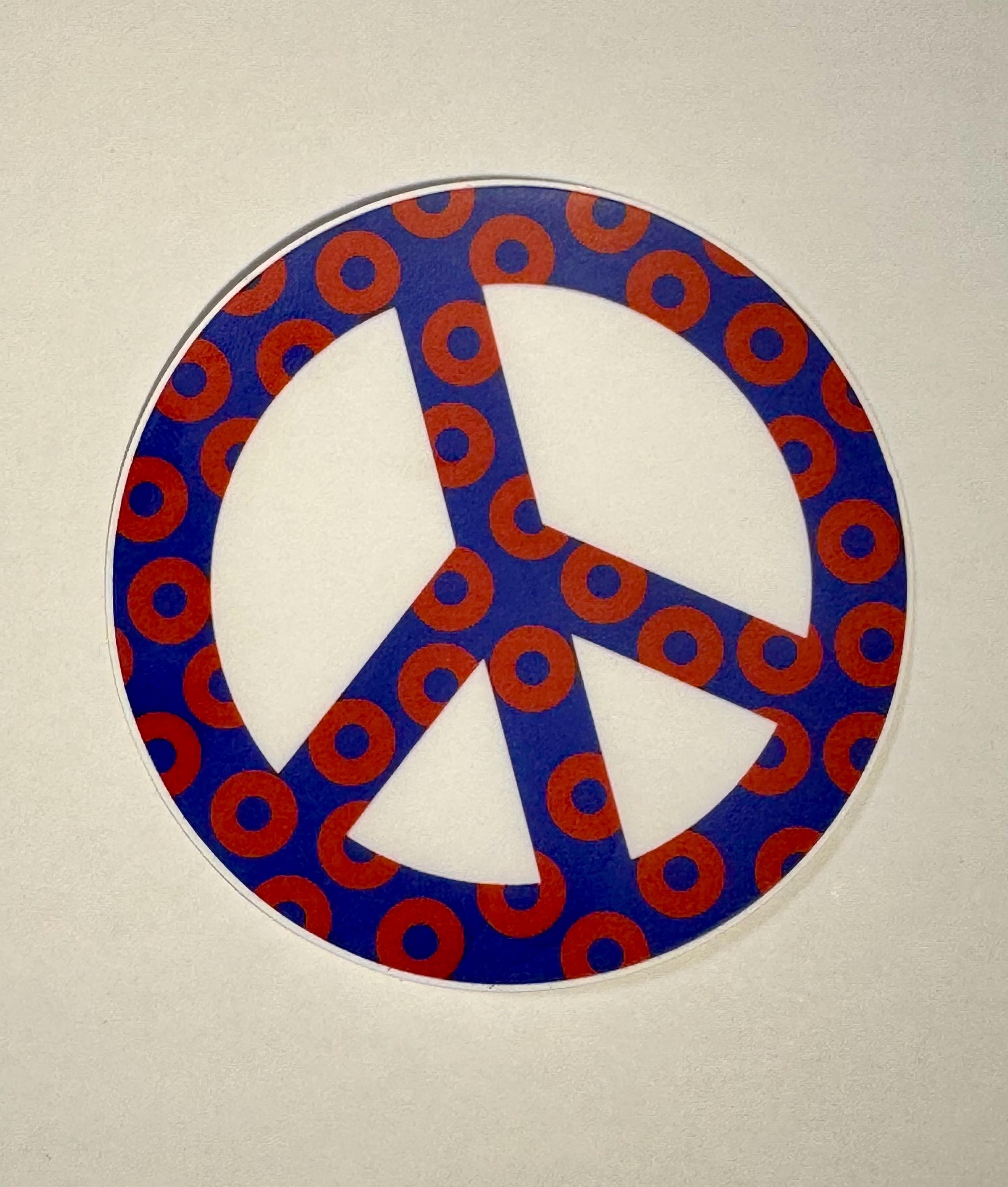 Phish Fishman Donut Peace Sign Fan Sticker Pack - 4 Premium Vinyl Decals (3 Inch)