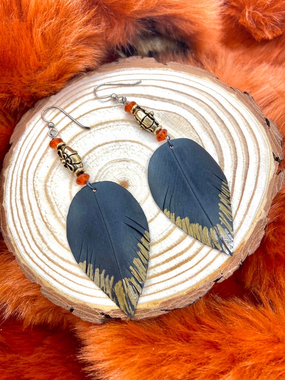 The Golden Jewels Recycled Bike Tube Earrings, Upcycled