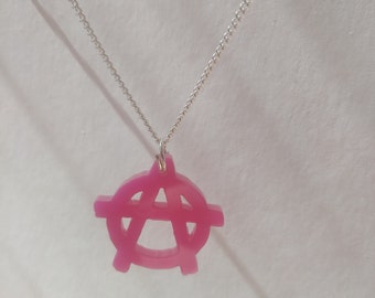 ANARCHY SYMBOLE Révolution chaos en acier inoxydable Pendentif & Noir Corde Collier ANARCHY SYMBOLE Révolution chaos en acier inoxydable Pendentif & Noir Corde Collier