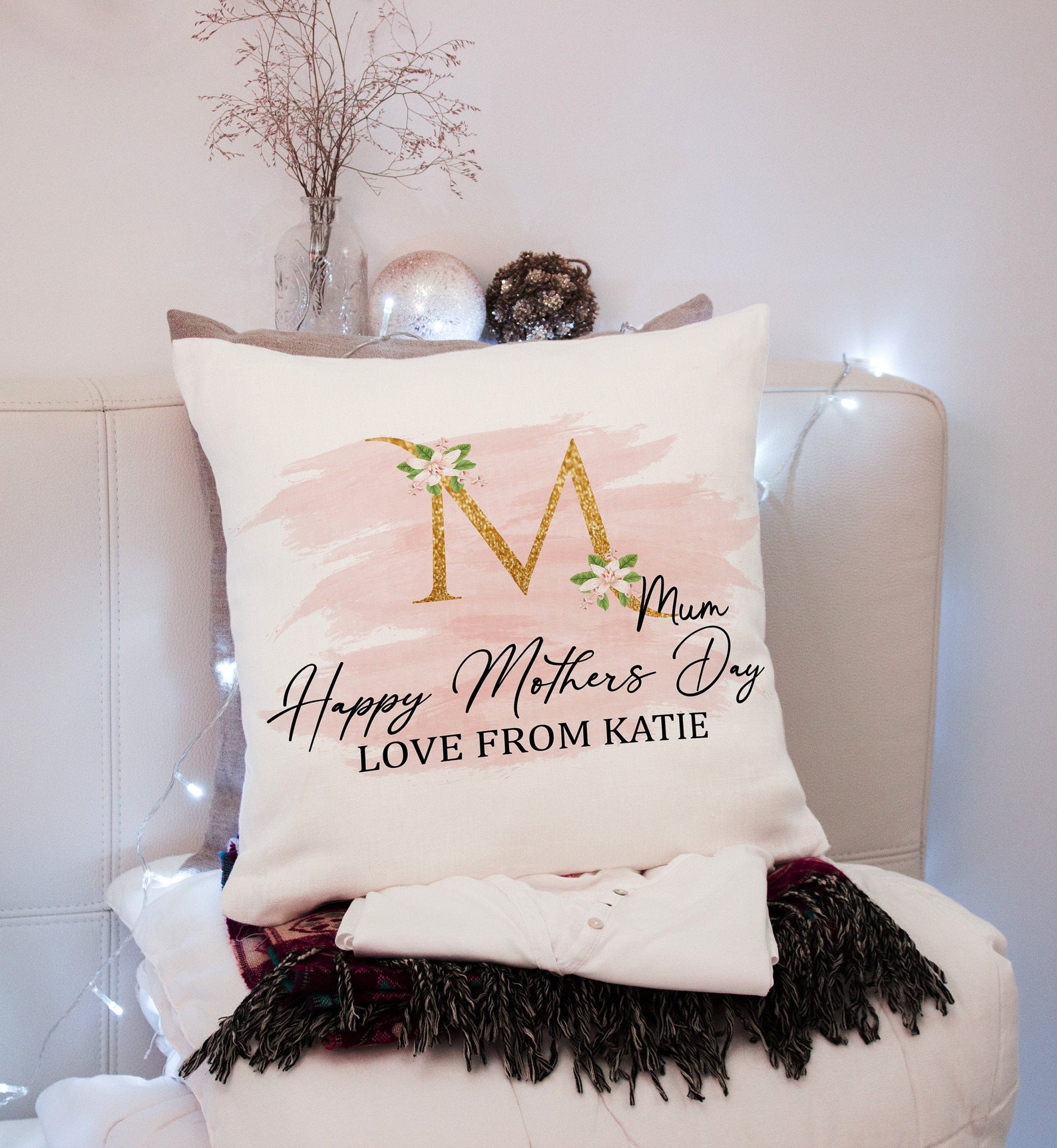 Personalized Happy Mothers Day Pillow Mum Pillow Grandma Etsy