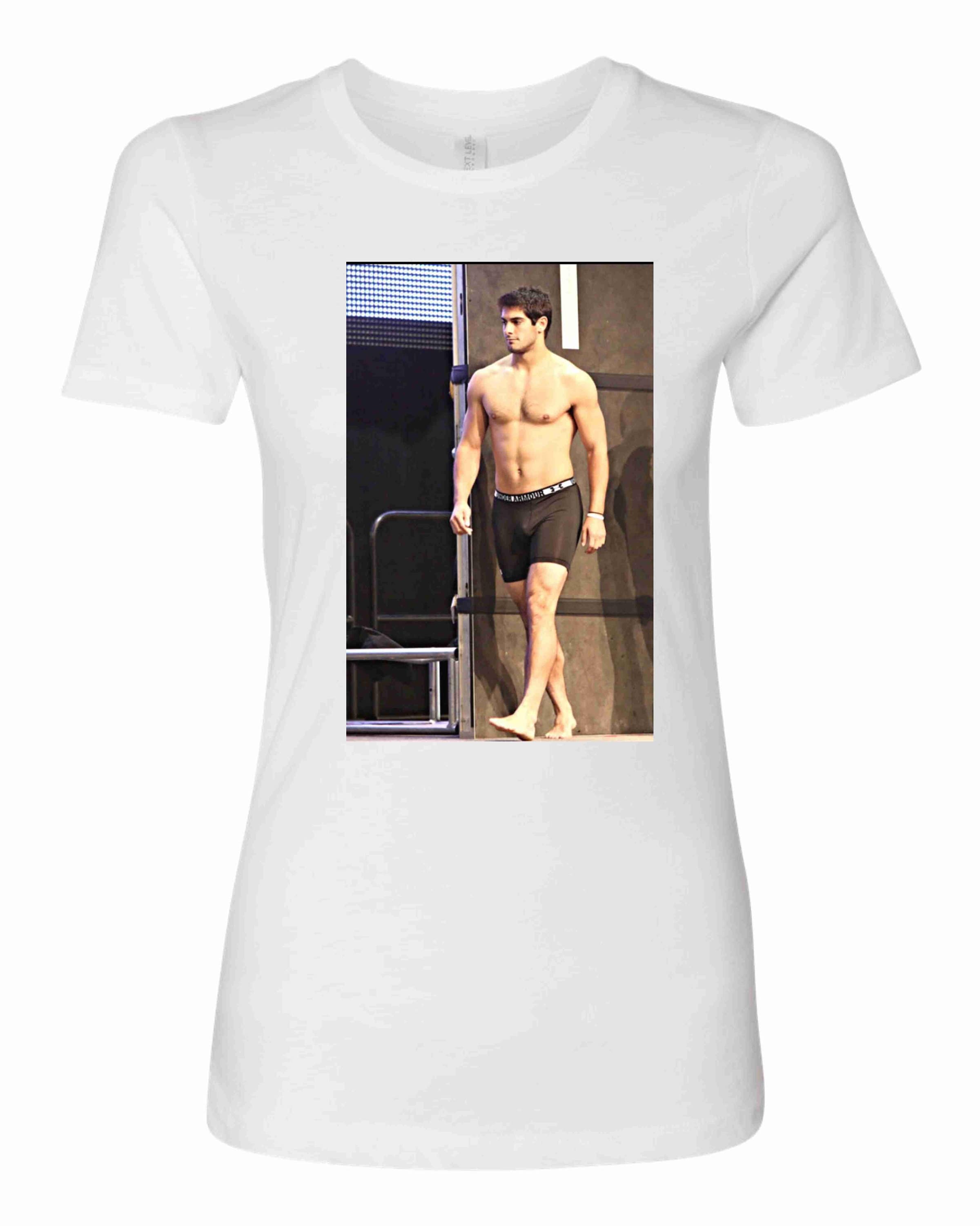 NFL San Francisco 49ers Jimmy Garoppolo 'shirtless' Custom Womens Tshirt