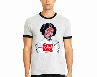 T-shirt Femme Princesse Leia Rebel – Manches Courtes, Blanc, Neuf Avec étiquettes, Tissu Slub