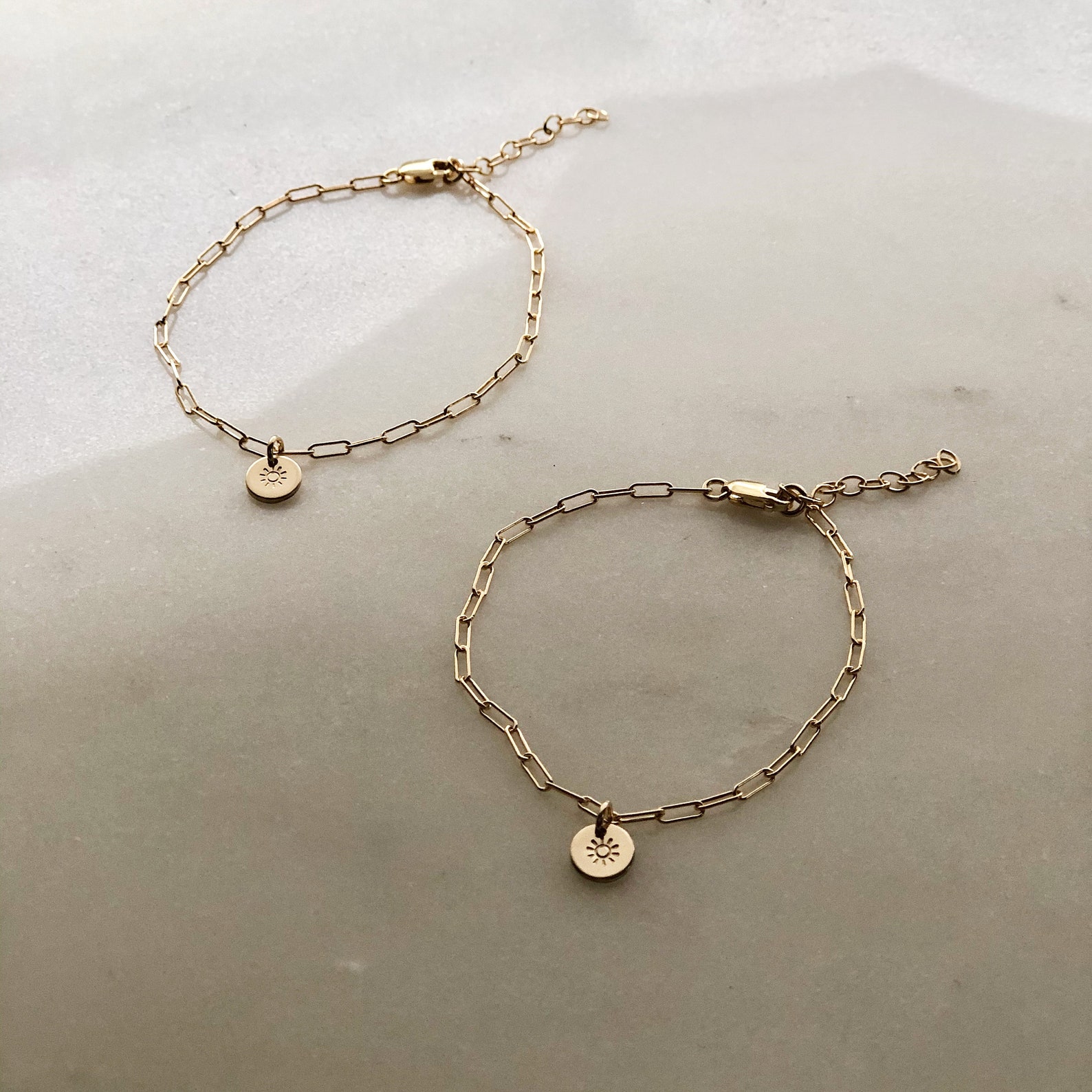 Paperclip Bracelet Gold Bracelet Charm Bracelet Gold Etsy