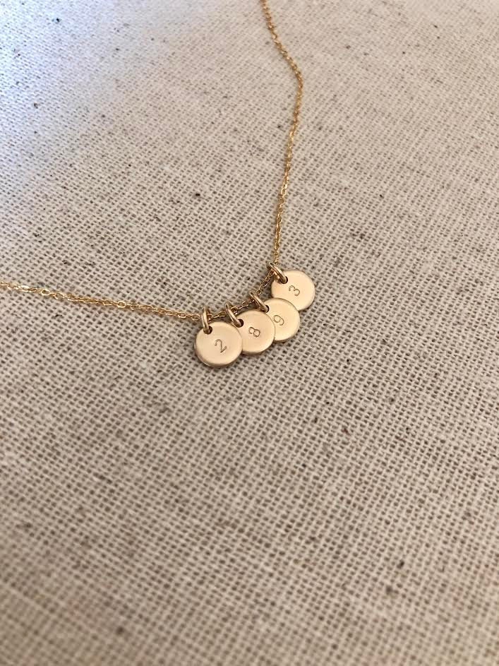 Mini Charm Necklace Gold Filled Necklace Initial Necklace Etsy
