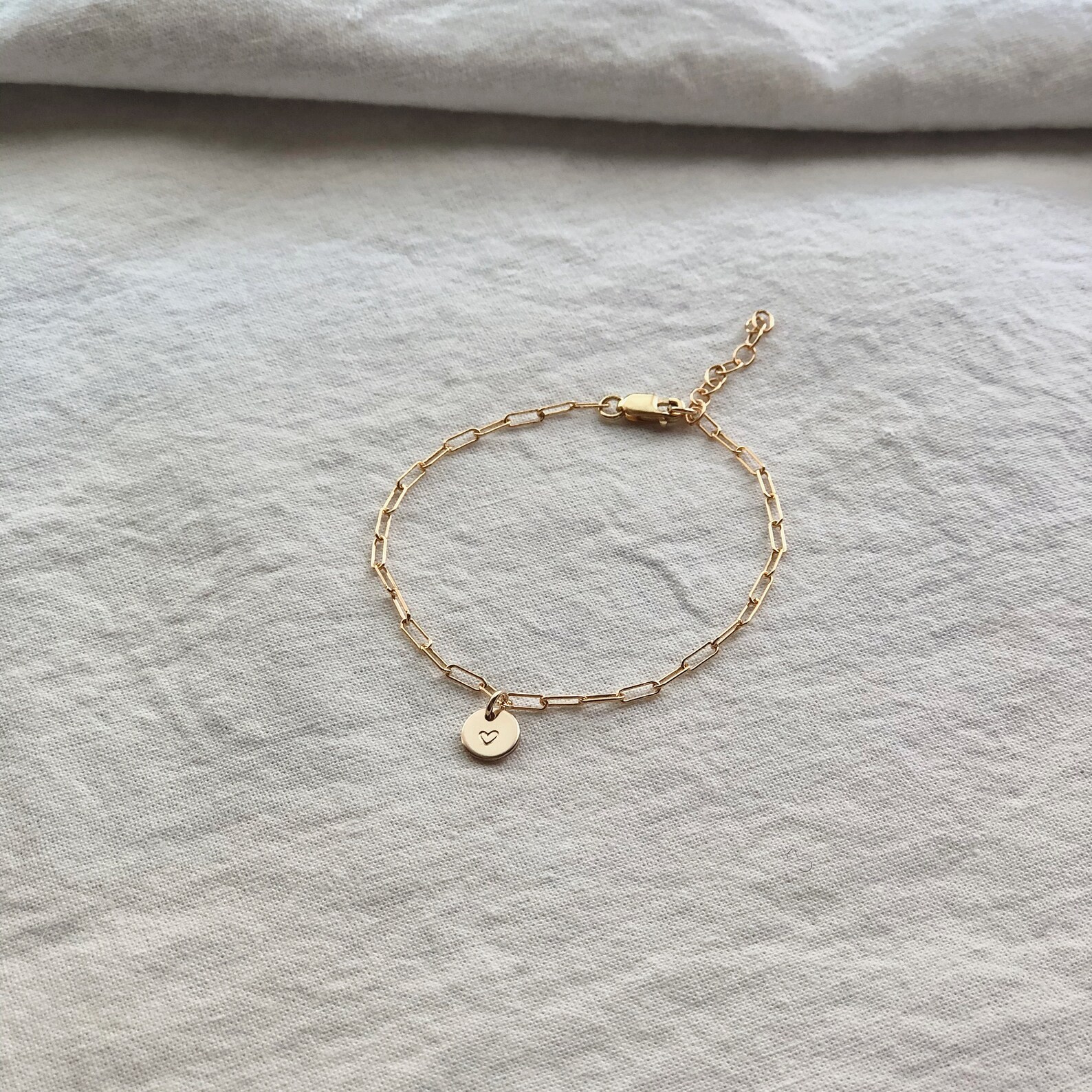 Paperclip Bracelet Gold Bracelet Charm Bracelet Gold Etsy