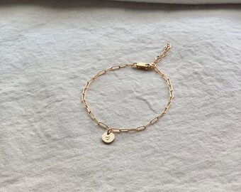 Paperclip Bracelet| Gold Bracelet| Charm Bracelet| Gold Paperclip Bracelet| Initial Bracelet| Minimalist Bracelet