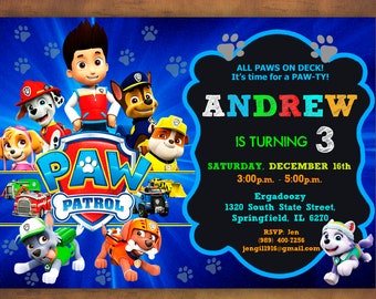 Paw Patrol Digital Invitations 8