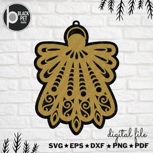 Christmas  Angel Svg - Christmas Svg - Christmas Angel Decor Svg - Christmas Angel Ornaments Svg - Cricut Svg - Christmas Angel decor Svg