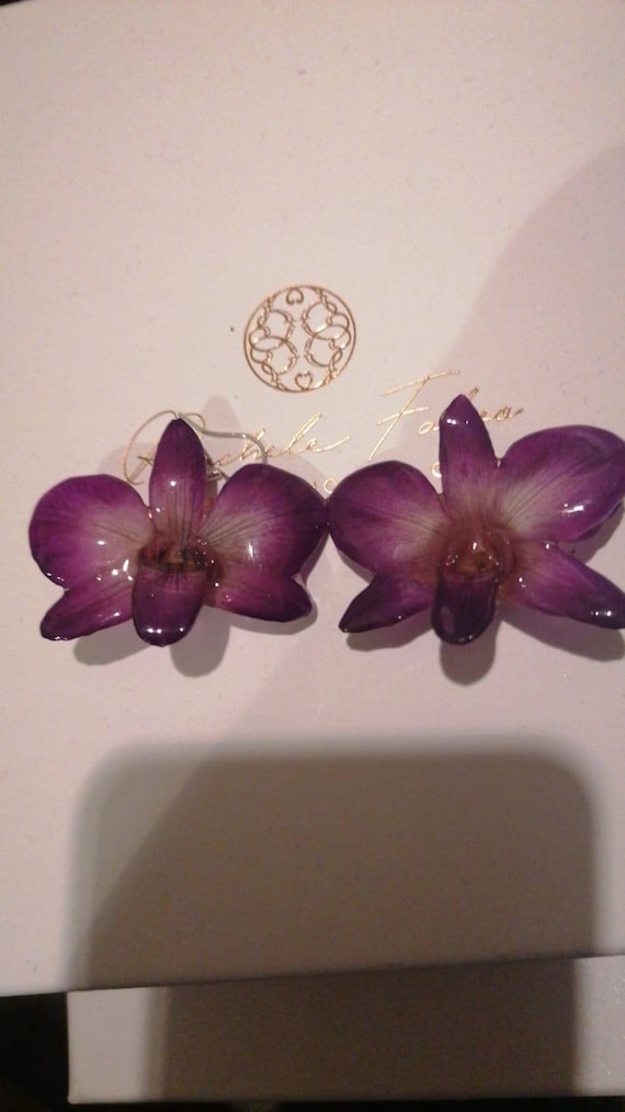 Offer luchy bird orchid earrings
