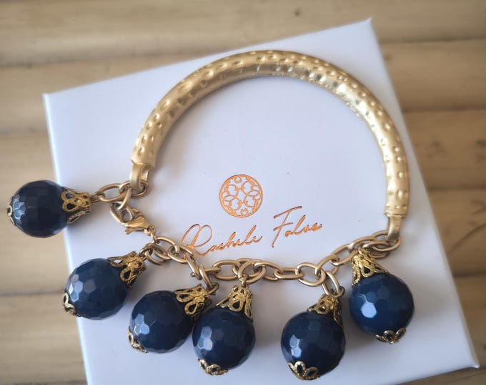 Adjustable natural stone bracelet