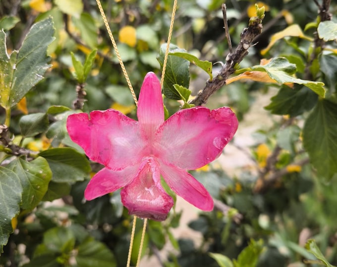 Pink Cattleya Orchid Necklace