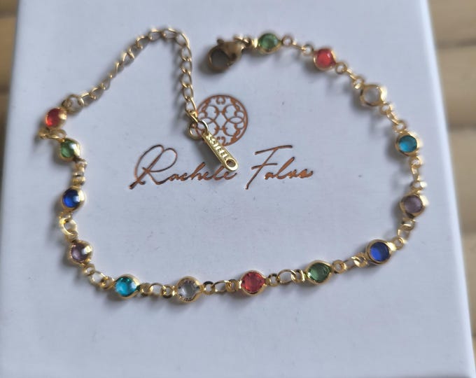 Steel and stone bracelets