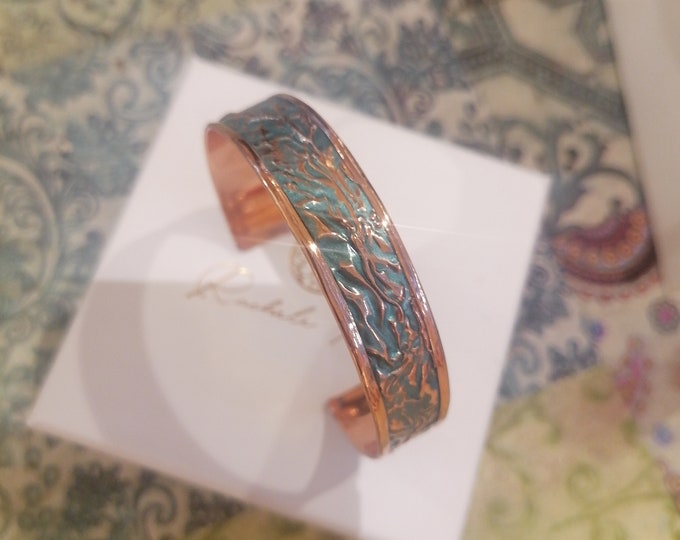 Adjustable bracelets in copper and enamel for goldsmiths