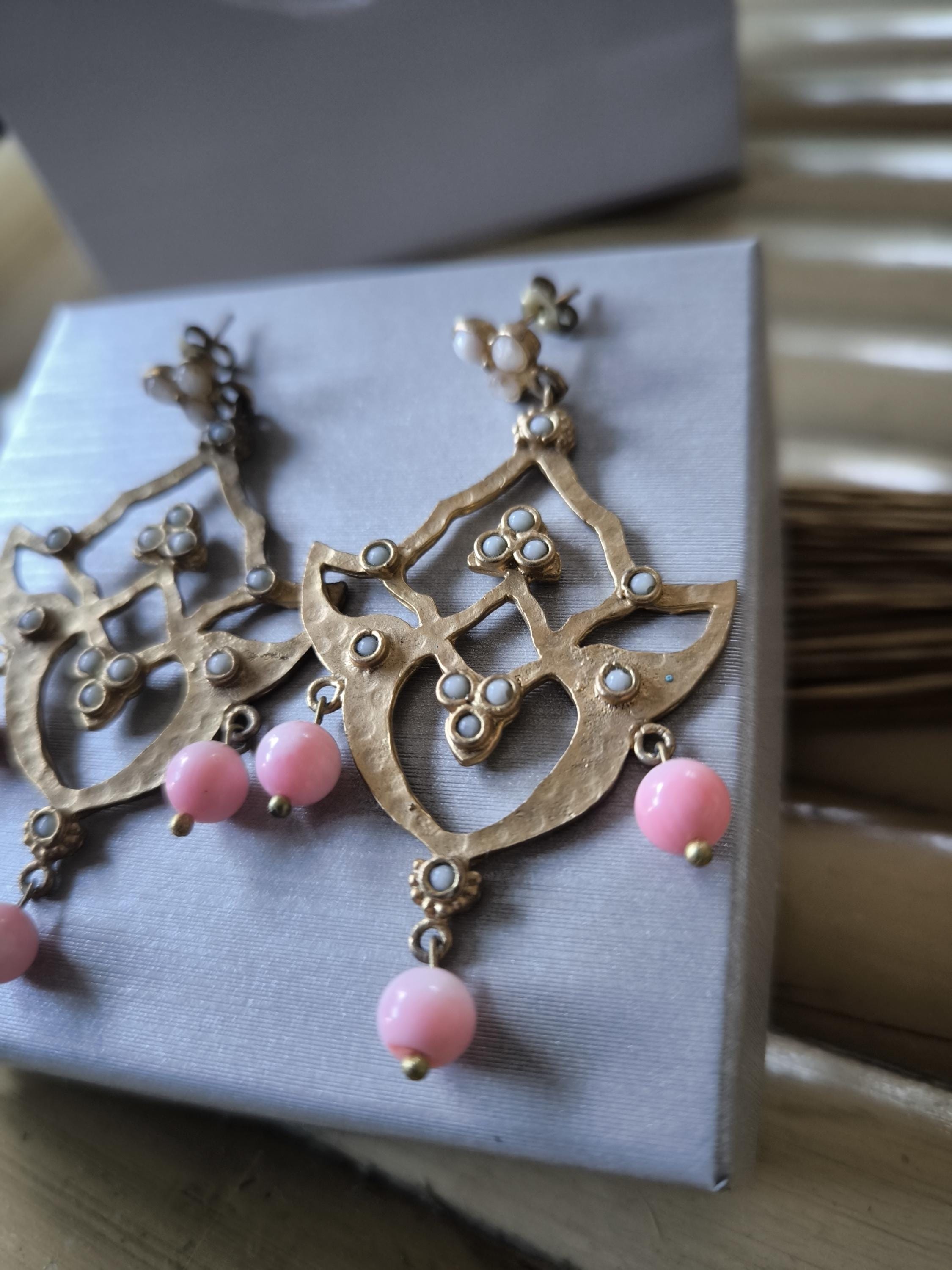 Orecchini Gatto In Argento 925 Placcato Oro Rosa 18K | Piccoli Orecchini A Perno Donna - Ipoallergenici 5x8 Mm