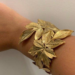 Large slave bracelet in 24k gold plating