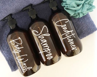 500ml Amber Pump Bottle with Label | Trigger Spray Bottle | Plastic Pump Bottle