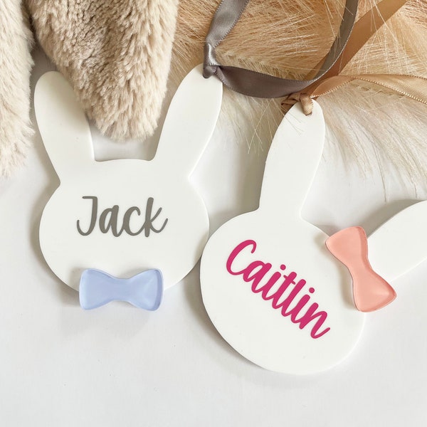 Personalised Easter Bunny Tag | Easter Name Tag | Easter Basket Tag | Easter Acrylic Tag | Easter Ornament | Special Easter | Easter