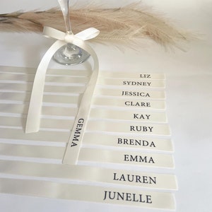 Personalised Ribbon Place Setting | 80cm | Place Card | Name Ribbon | Ribbon Tag | Wedding Ribbon | Ribbon Drink Tag | Custom Ribbon Name