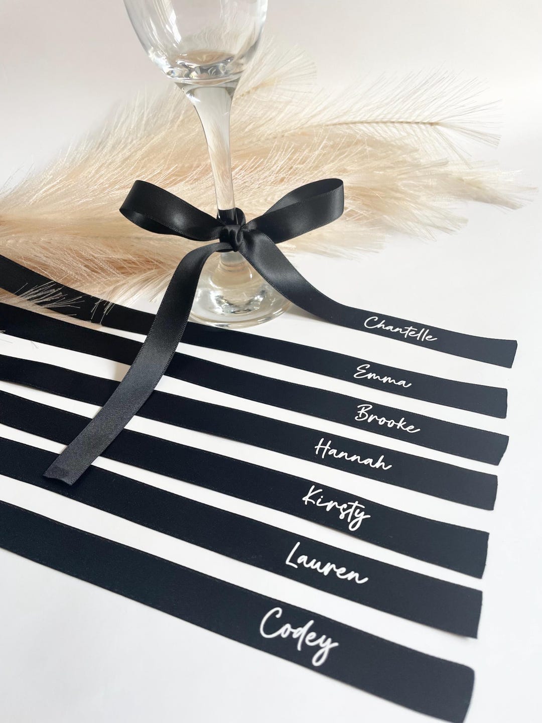 Personalised Ribbon Place Setting | 70cm | Place Card | Name Ribbon ...