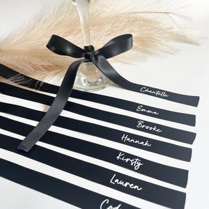 Personalised Ribbon Place Setting | 70cm | Place Card | Name Ribbon | Ribbon Tag | Wedding Ribbon | Ribbon Drink Tag | Custom Ribbon Name