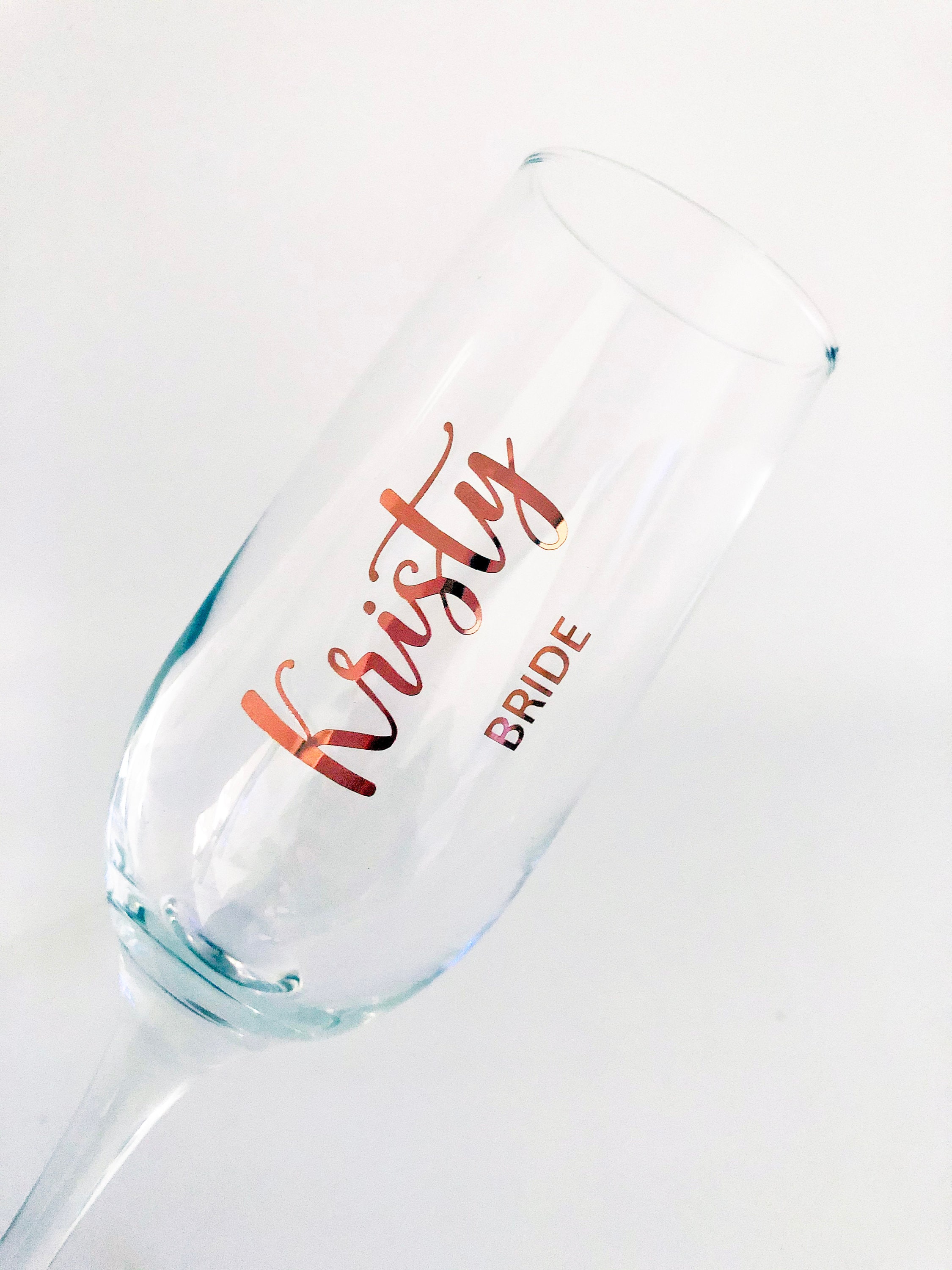 Customised Wedding Wine Glass Decal Etsy